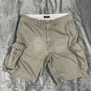 Polo Ralph Lauren Cargo Shorts Mens 36 Green Cotton Canvas Classic Pockets 10in